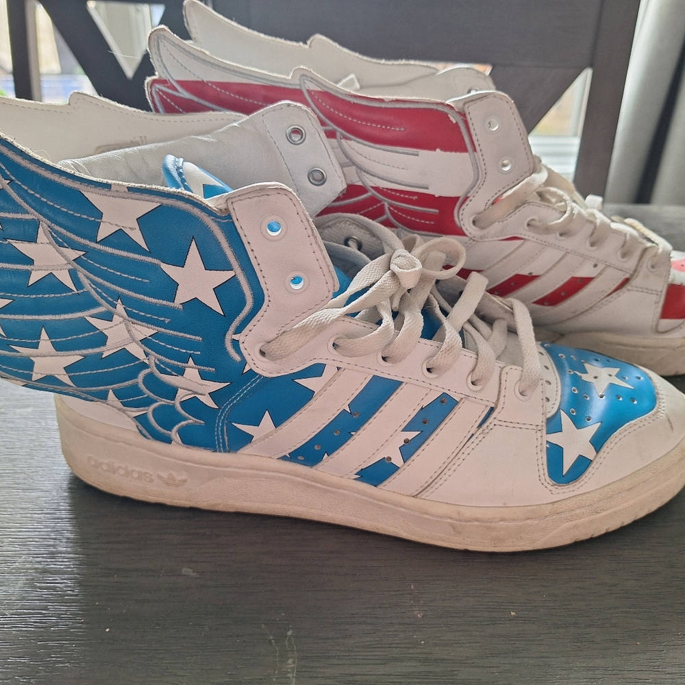 Adidas x Jeremy Scott Wings 2.0 USA FLAG Stars and Stripes V24619 US Size 11.5